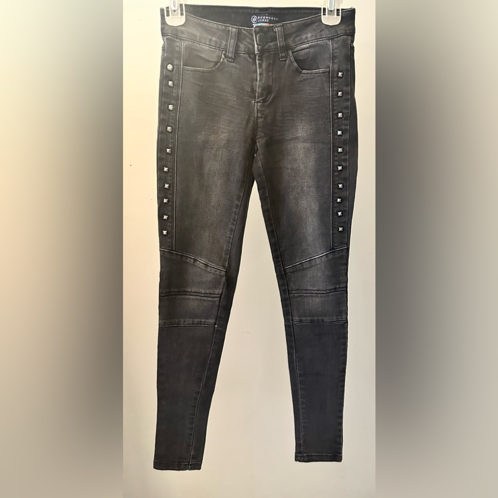 Very stylish faded black, faded gray jeans